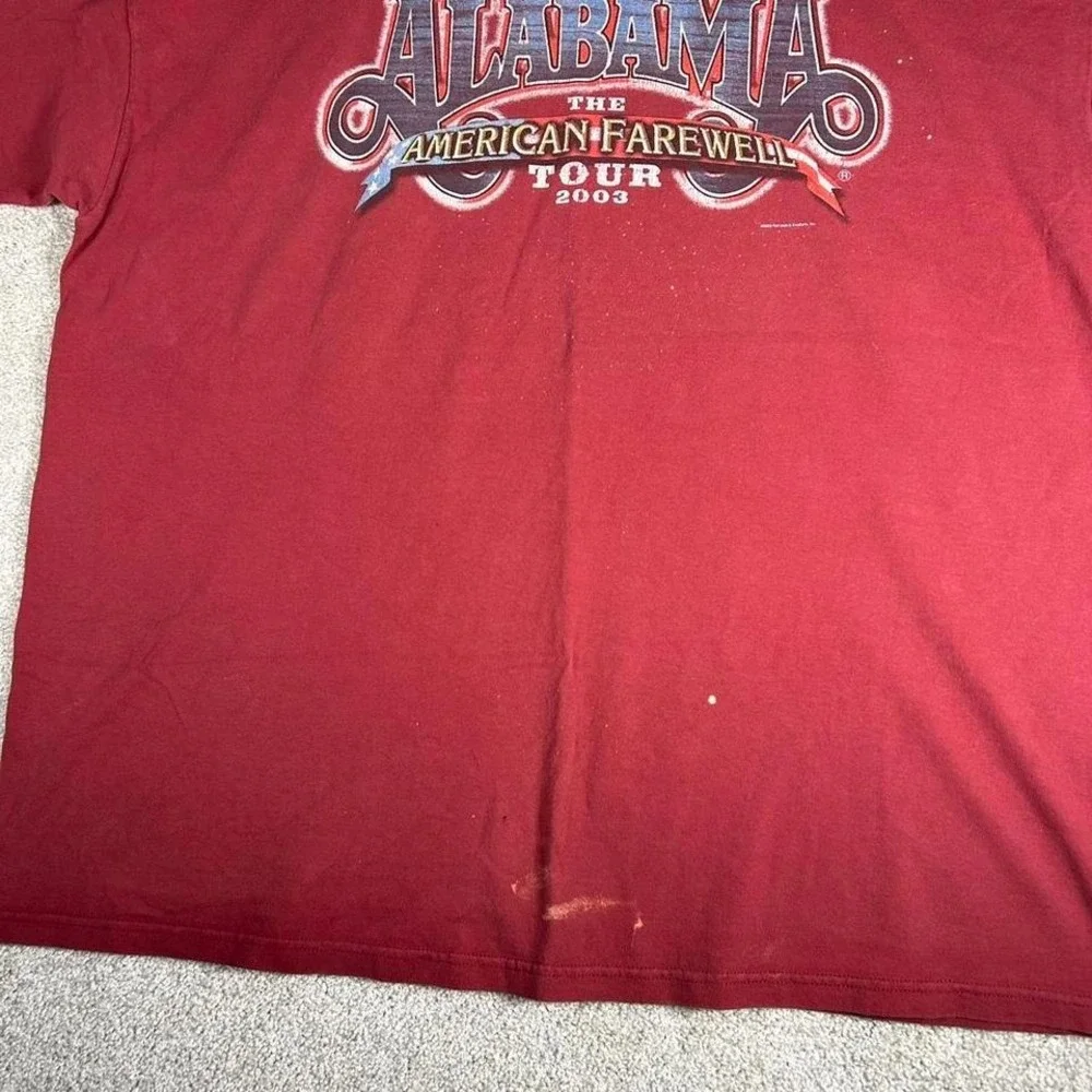 Vintage 2003 Alabama the band farewell tour double sided red country tshirt - Picture 4 of 6